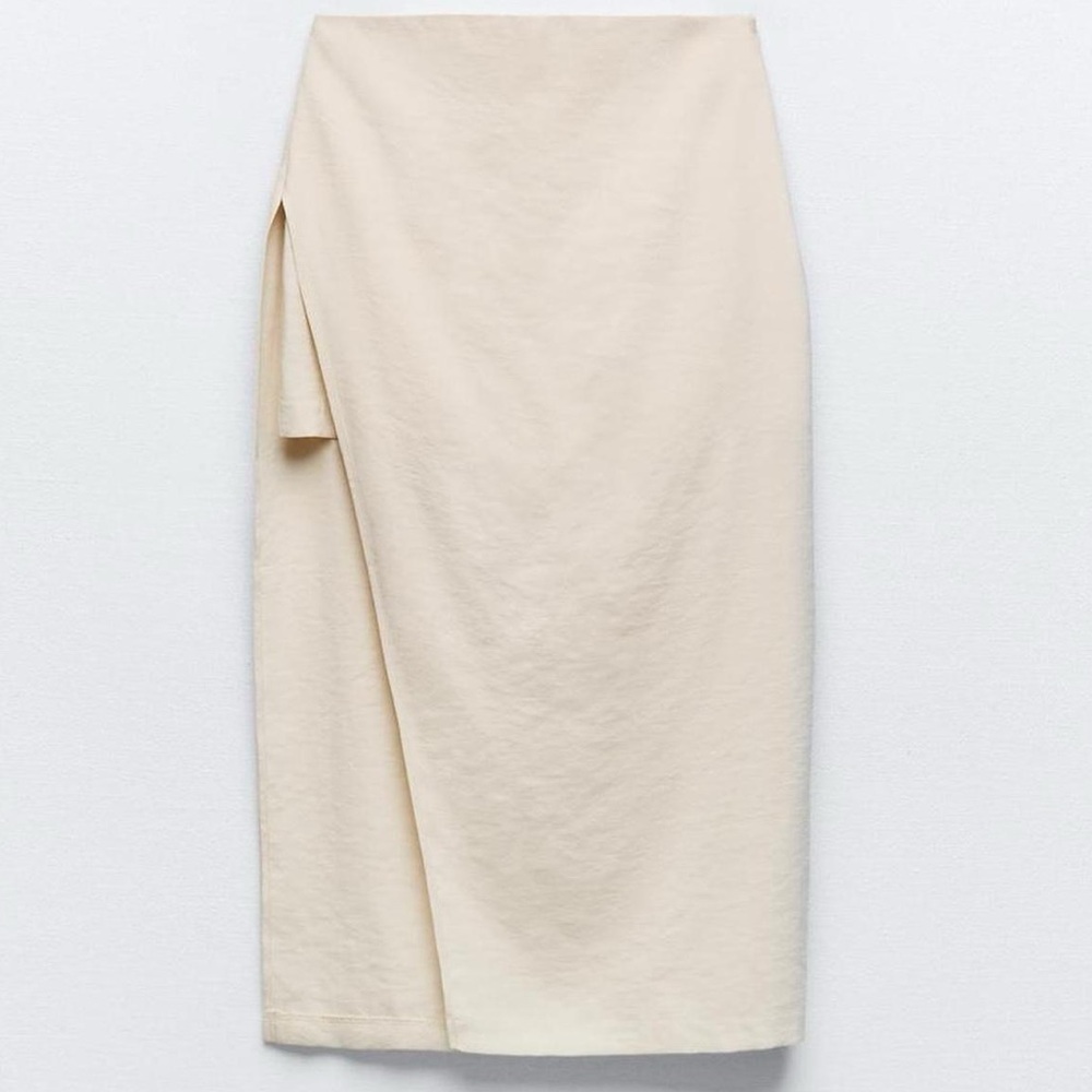 Cream Midi Skort